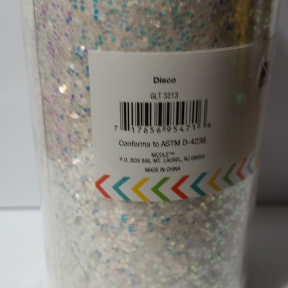 Glitter Shaker 8oz Disco White Snow with Colors - Picture 4 of 6